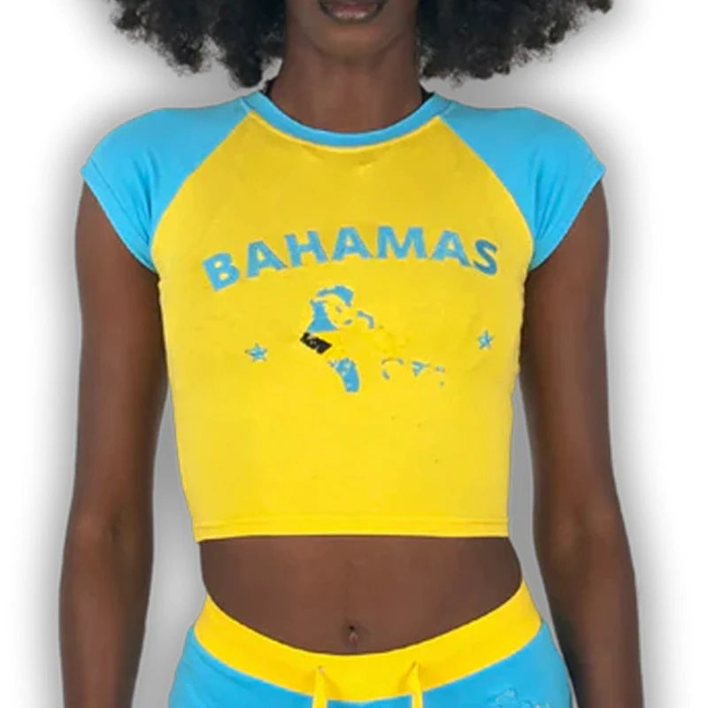 Graphic Embroidery Crop Top