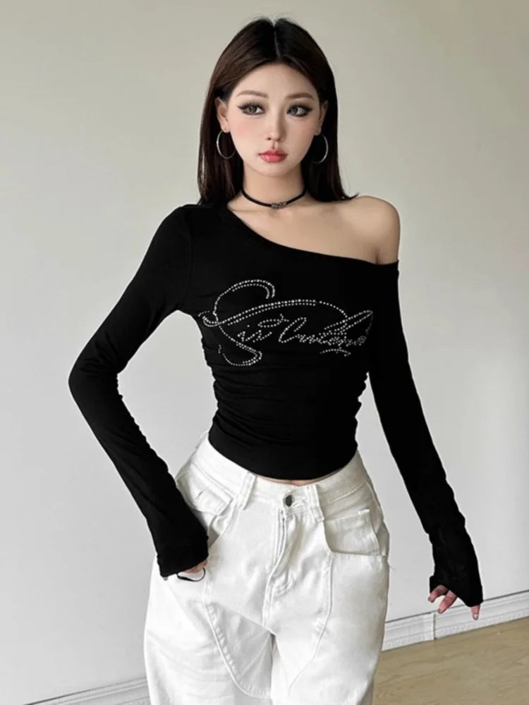 Women's Long Sleeve Crop Top