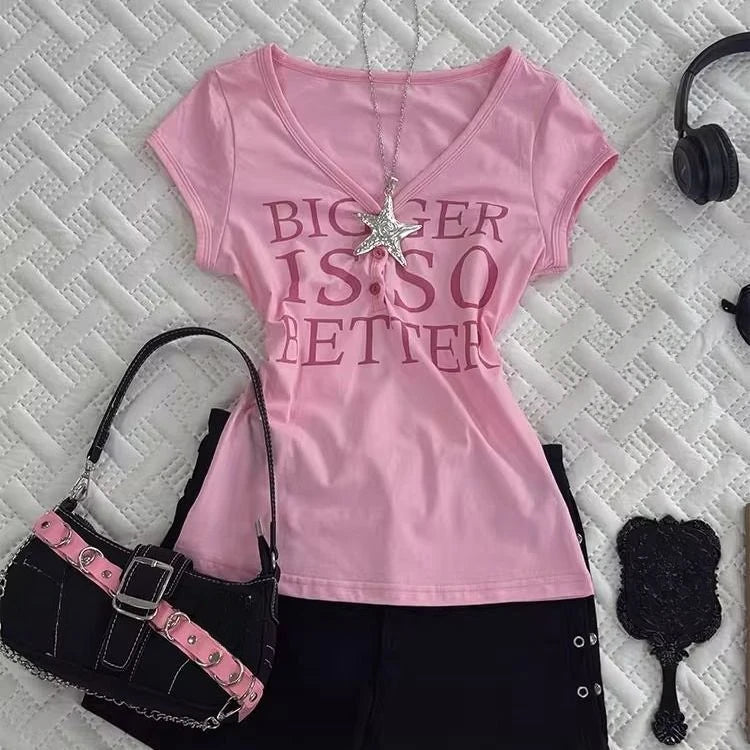 Y2K Emo Graphic Crop Top
