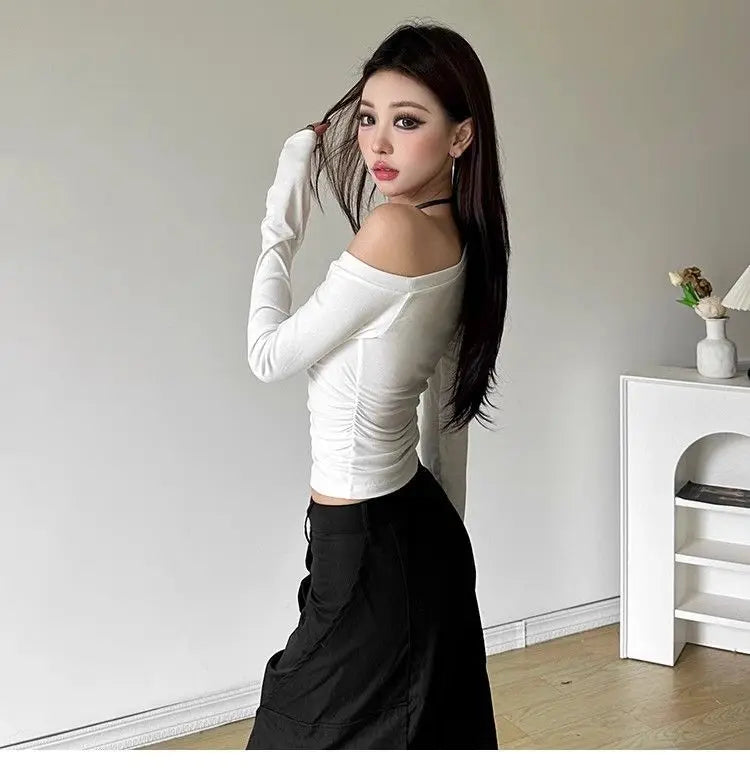 Women's Long Sleeve Crop Top