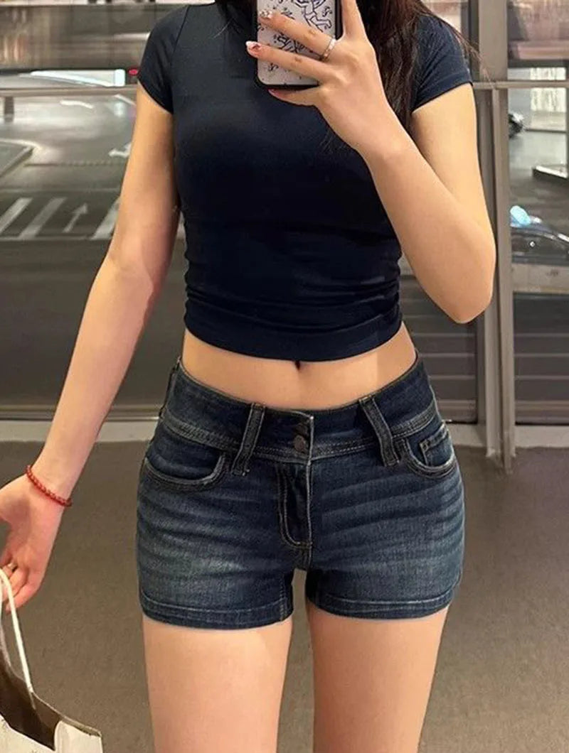 Women's Low-Waist Denim Shorts