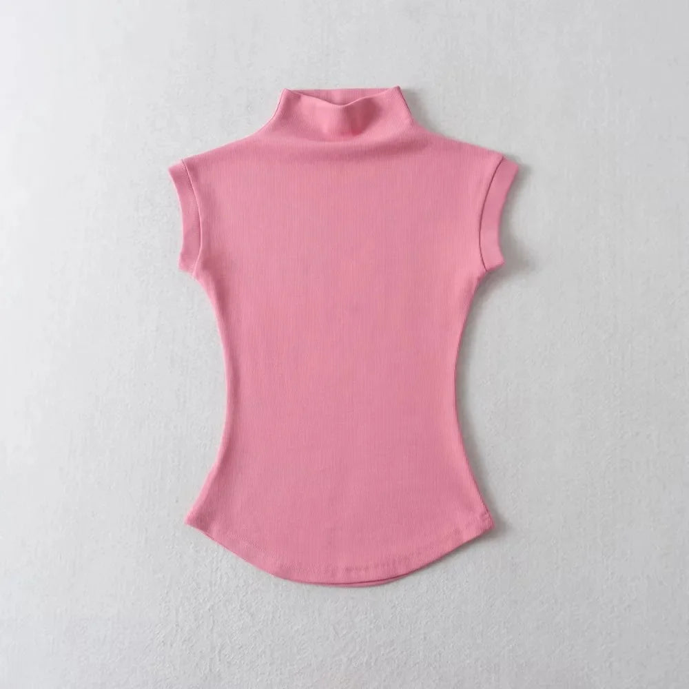 Women's Sleeveless Turtleneck Top