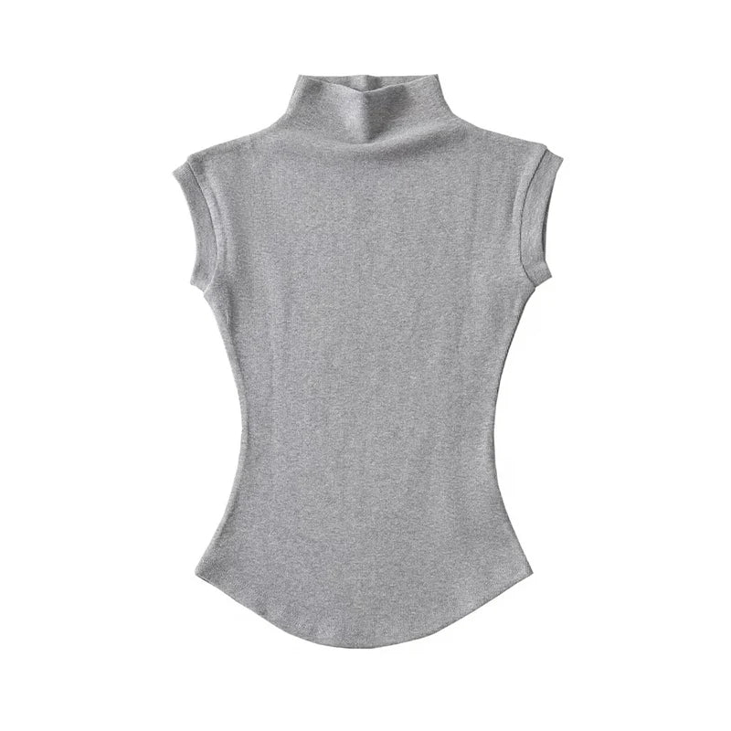 Women's Sleeveless Turtleneck Top