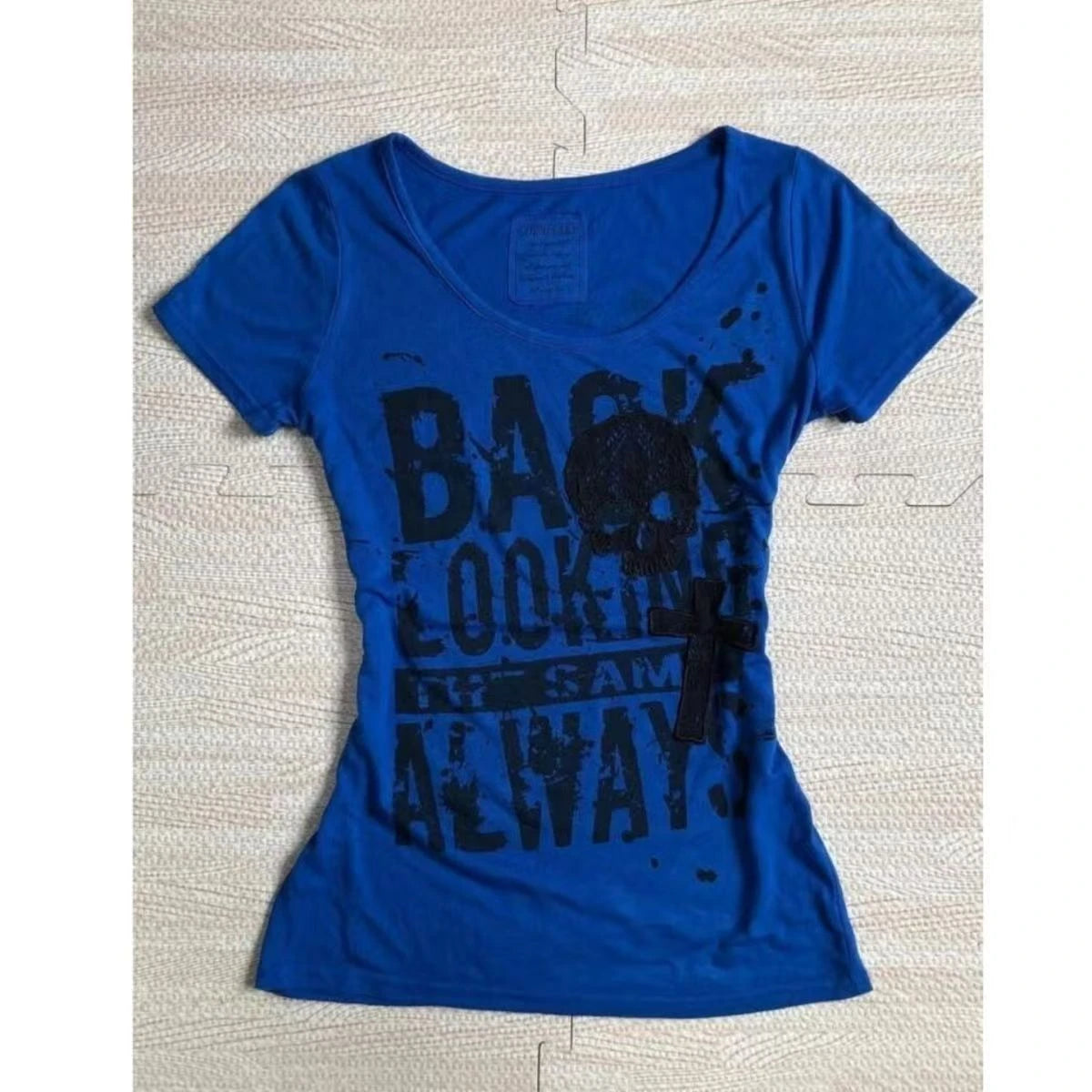 Y2K Emo Graphic Crop Top
