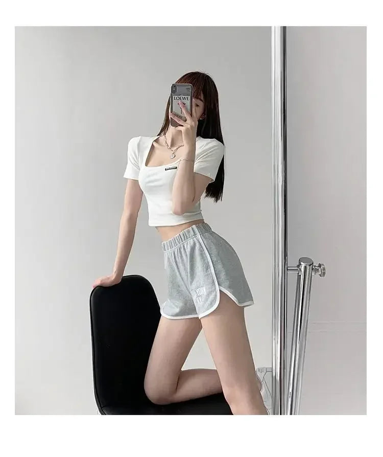 Women's Casual Crop Top T-Shirt