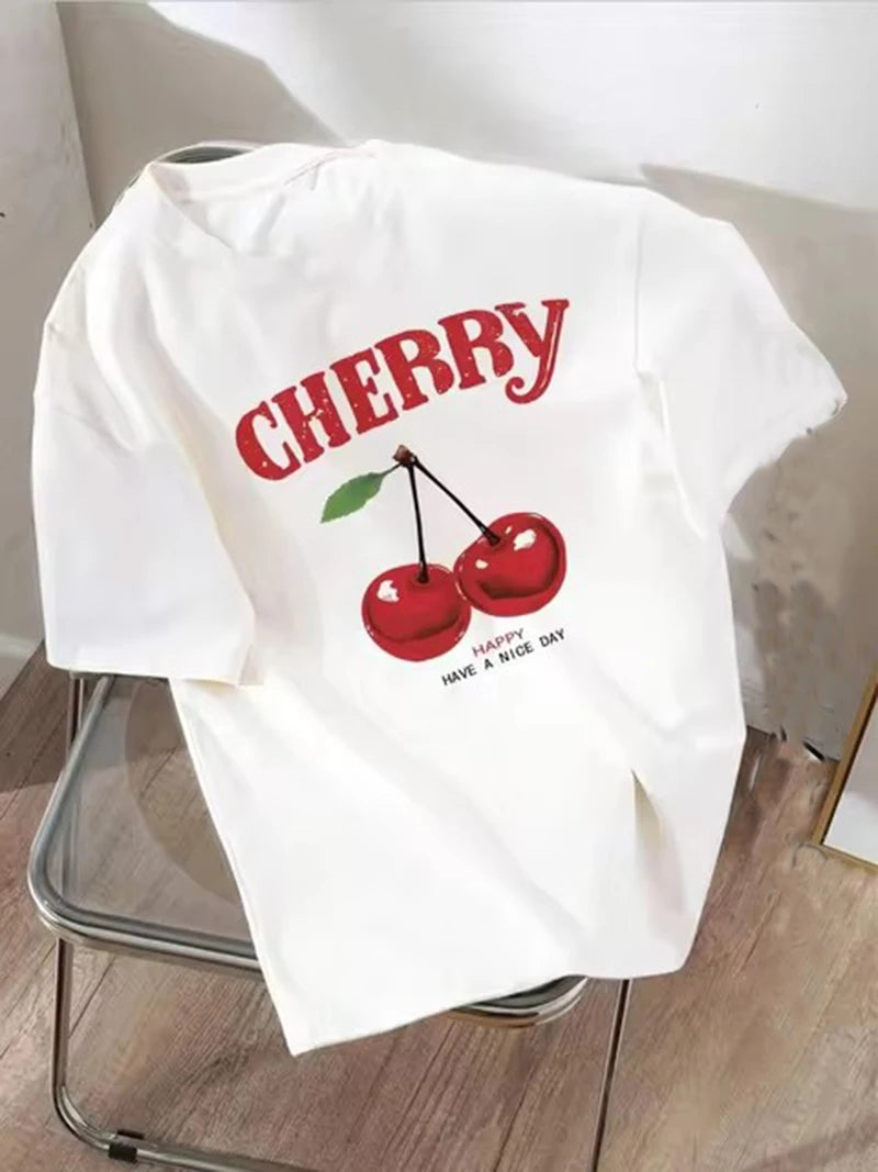 Cherry Print Summer T-Shirt