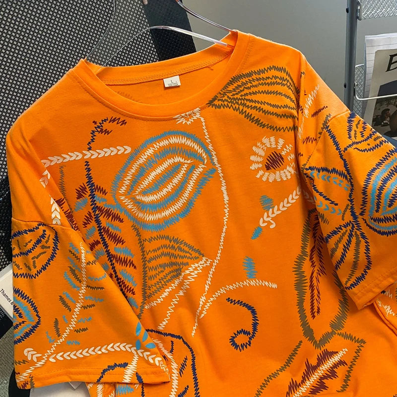 Women's Loose Cotton Graphic T-Shirt
