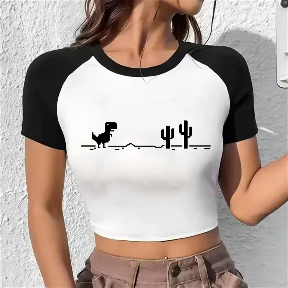 Y2K Graphic Crop Top