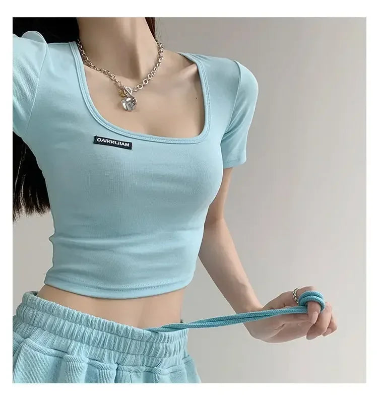 Women's Casual Crop Top T-Shirt