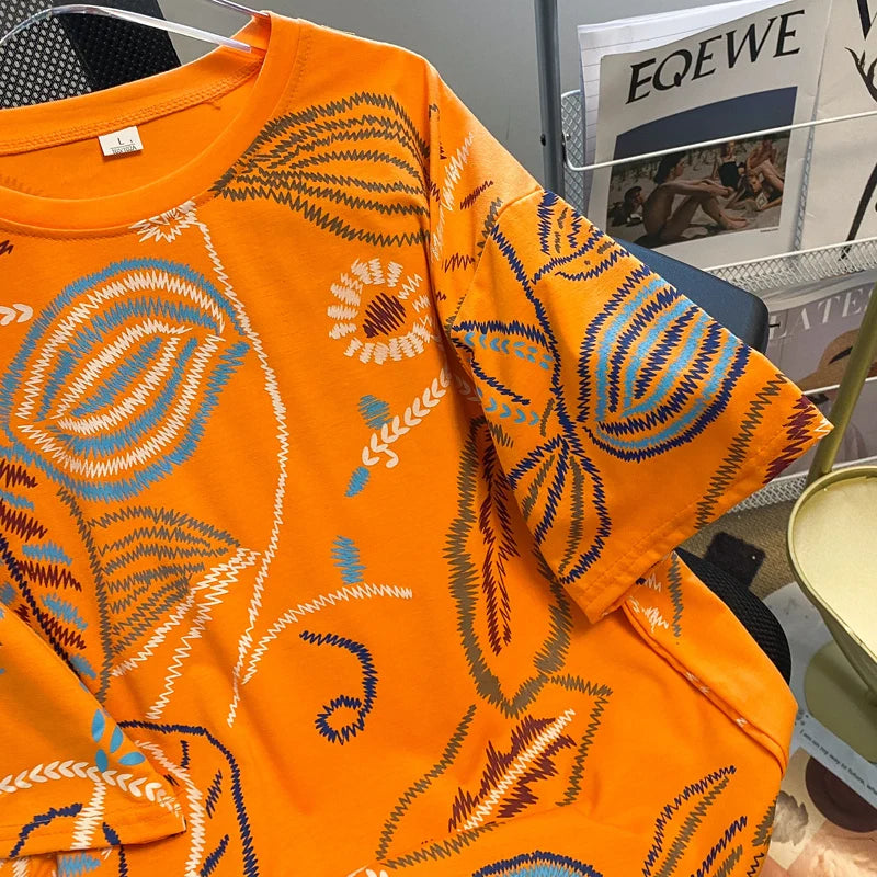Women's Loose Cotton Graphic T-Shirt