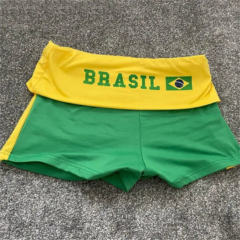 Women's Punk Embroidered Shorts