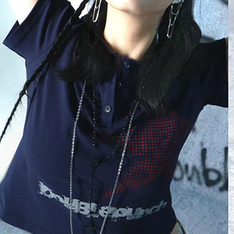 Women's Star Pattern Crop Top