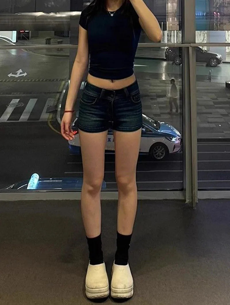 Women's Low-Waist Denim Shorts