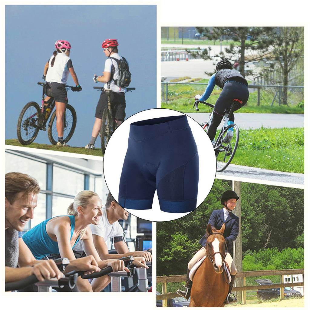 Women's High Waist Padded Bike Shorts