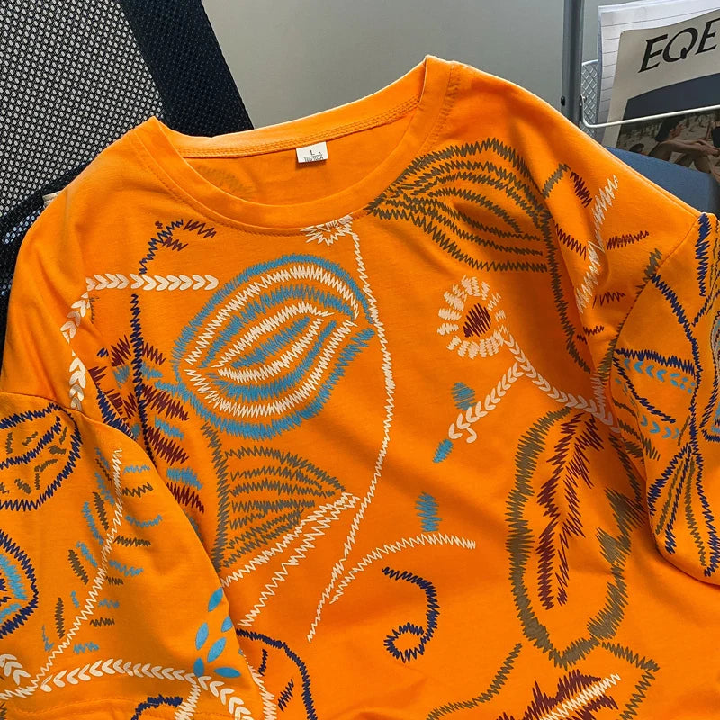 Women's Loose Cotton Graphic T-Shirt