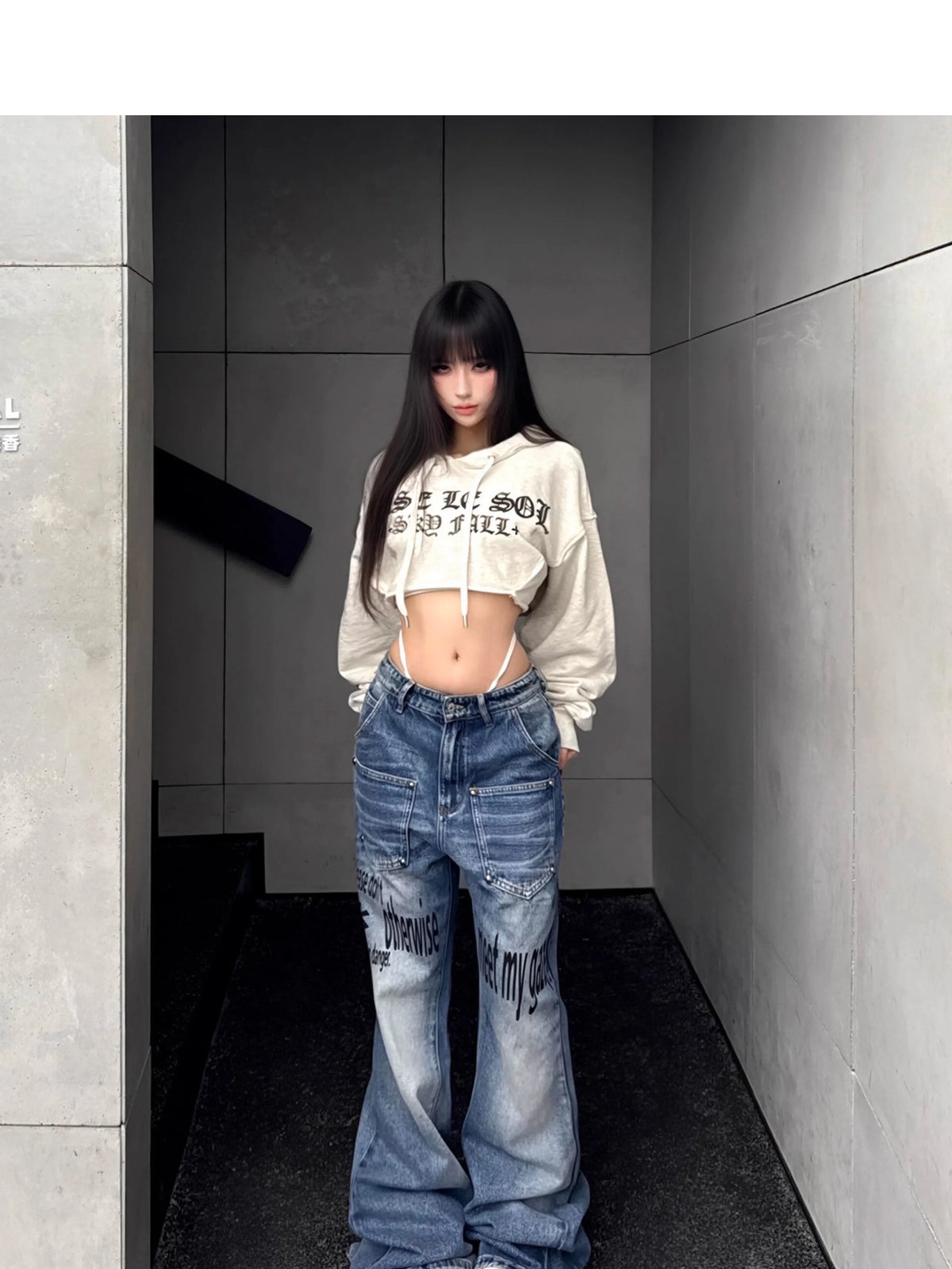 Women's Y2K Graphic Hooded T-Shirt